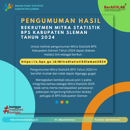 Pengumuman Hasil Akhir Rekrutmen Mitra Statistik 2024